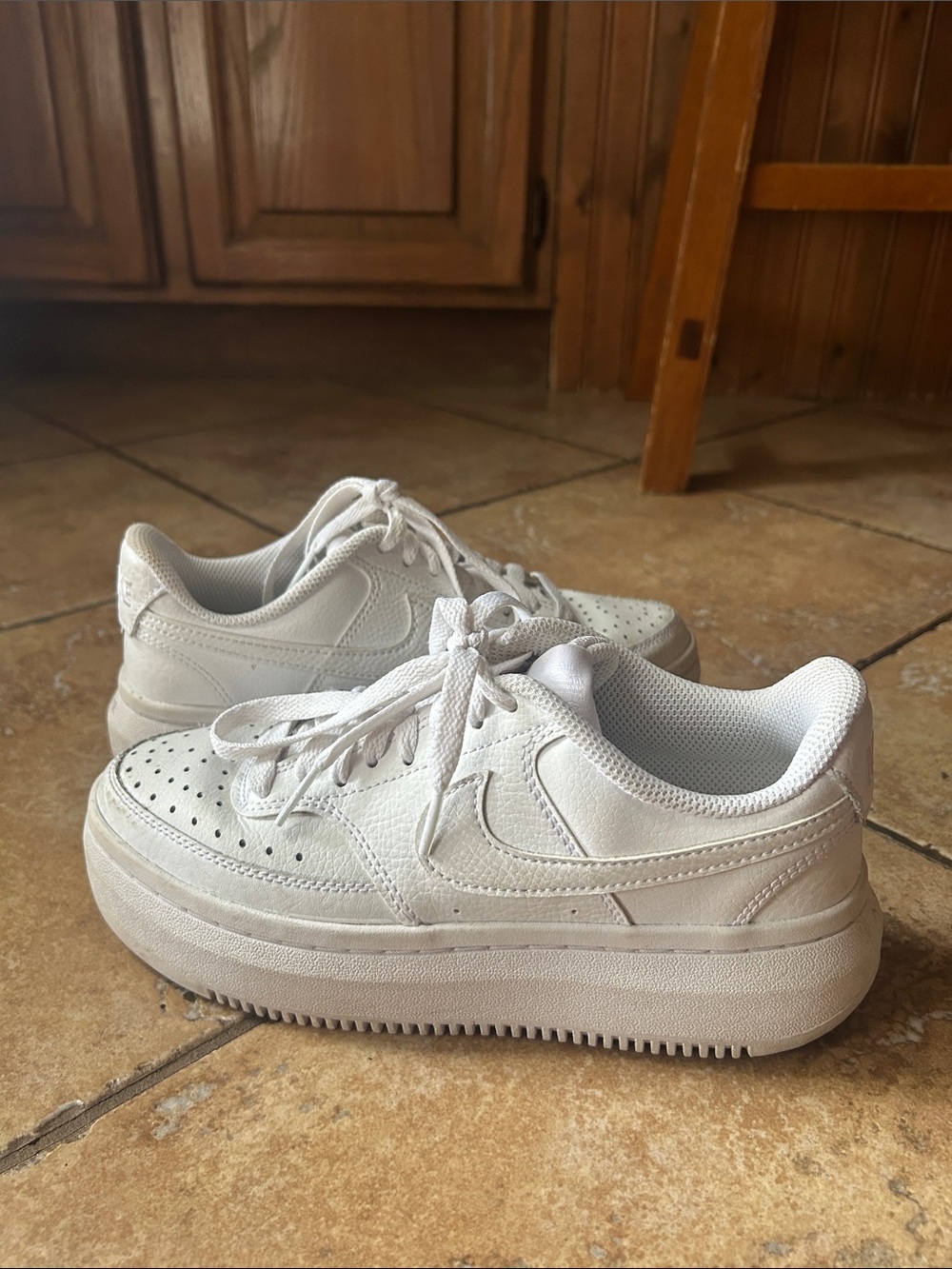 Nike Women's Off-White Platform Sneakers